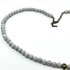 Vintage SUGARFIX by BaubleBar Modern Boho Marble Bead Tassel Pendant Necklace