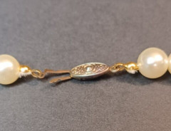 Faux Pearl Necklace and Bracelet
