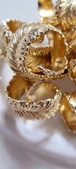 Grosse Signed Gold Tone Bow Leaf Nature Brooch Pin Women’s Fashion Jewelry