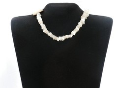 Vintage Natural Shell Necklace White Heishi Beads Boho Beach Style Jewelry 12 In