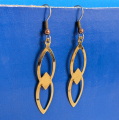 Vintage 1980 Double Marquise Shape Earrings NOS