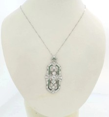 2.9Ct Art Deco Style Lab Created Diamond Anniversary Wedding 925 Silver Pendant