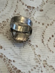 Vintage Mabe Pearl Ring~Marked VB~Volmer Bahner~Sterling ~Size 7.75
