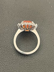 Gorgeous 14KT White Gold 4.00CT Mexican Opal & 1.00CTW Diamond Ring. S 6.5(FL419