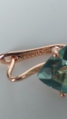 Vintage 1990-s 14 Ct Rolled Gold Peridot Earrings – Hallmarked 585 RG