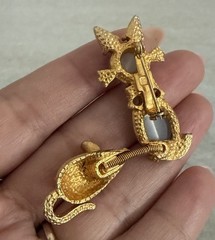Vintage Jelly Belly Cat and Mouse Trembler Brooch Pin Very Good Condition