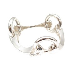 Gayer & Krauss 835 Silver Vintage Germany Horsebit Modernist Bracelet 6.75″