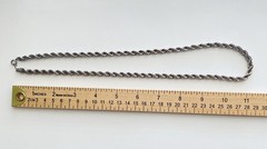 Vintage Avon French Rope Twist Necklace 22 inch Silver Tone Hip-Hop Minimalist