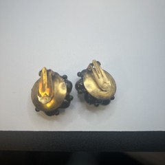 Vintage Clip On Earrings Cluster Beaded Germany, Real Vintage