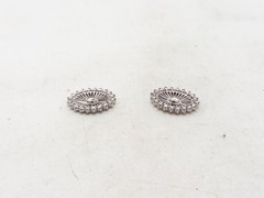 $5850 Signed JABEL 1.50ct VS G Diamond 18k White Gold EARRING JACKETS 5g