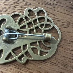 Norway viking Urnes bronze brooch Scandinavian design From Maine Estate