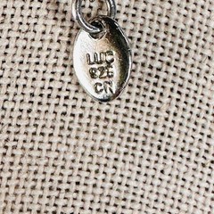 RARE Vintage Lucas Lambeth Green Jasper Slab Necklace Sterling Silver Hand Tied