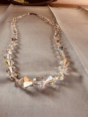 ART DECO Crystal Necklace Lot 2 Hand Strung Brilliant Heirloom Romantic Sparkle