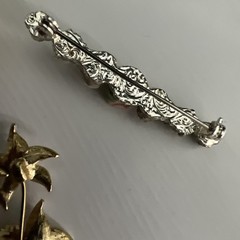 Vintage 12 Brooch Collection | Mix Lot Rhinestones Gold Silver Tone Floral