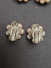 Lot Of 6 VTG faux pearl clip on earrings made in Japan please refer to photos