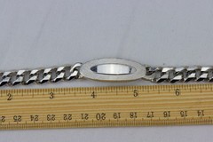 Swank Vintage Silver Tone Chunk-Chain Bracelet, 4gr
