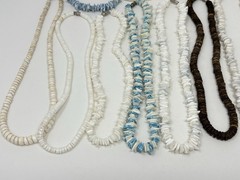 Vintage Y2K 90s Puka Shell Heishi Necklace Lot (10) Surfer Hawaiian Summer Beach