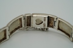 Vintage FAS Sterling Silver Marcasite Bracelet 7.5″ x 9mm 22.95g JB43