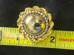 Vintage 80s Chunky Gold Tone Twist Bracelet And Statement Pierced Earrings Set