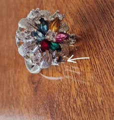 Antique Vintage Rhinestone Jewelry Mixed Lot Charms Brooches Sterling Ring AVON