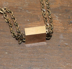 Victorian Seed Pearl Horseshoe red stone Slide on 36″ Long Chain