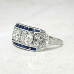 3.05Ct Art Deco Vintage Style Lab Created Diamond Wedding 14K White Gold FN Ring