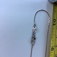 vintage silver 925 waterfall Artist Signed necklace Crystal