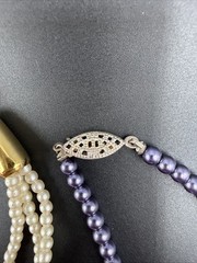 Vtg Gold Tone Faux Pearl Lot Of 7 Necklace Multi Strand Earrings Ring Unsigned