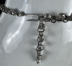 3 Piece VTG Clear White Rhinestone Wedding Necklace Bracelet Pin Costume Jewelry