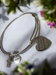 VTG .925 If God Brings You To It, He Will Bring You Through It Charm Bracelet