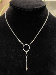ESTATE ONE OF A KIND OOAK ARTISAN STERLING SILVER 925 CIRCLE “Y” NECKLACE 18”