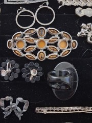 ANTIQUE VINTAGE Deco Sterling Mix Rhinestone JEWELRY LOT All Wearable 400grams