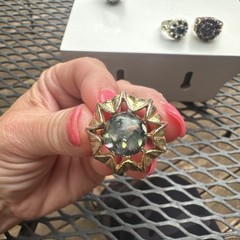 Vintage Costume Jewelry Rings Lot Of 4 See Description Some Missing Stones