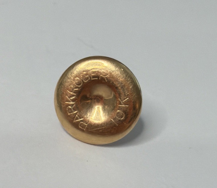 Vintage 10K Solid Gold PARKROGER Collar Button Shirt Stud 1.6g Antique Fine