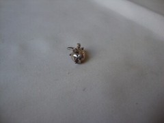 VINTAGE 1970-80s 3D POMEGRANATE LAVENDER TOPAZ STERLING SILVER STAMPED 925 PIN