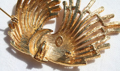 Vtg Premier Brooch Wheat Spray Signed Pin Gold Tone 2 1/4″