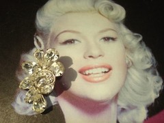 Vtg. EISENBERG BRACELET&TWO PAIRS EARRINGS CLEAR RHINESTONES ALL SIGNED,LOT/SET