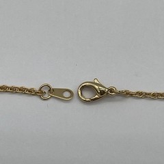 Vintage Unbranded Gold Tone Necklace With Medallion Pendant & Red Stone