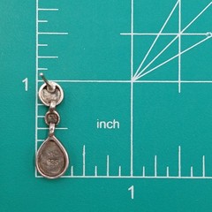 VTG 925 MC Teardrop Marcasite Earrings 1in Drop Sterling Silver 3gtw New Backs