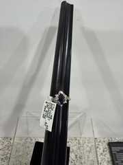 10k White Gold Amethyst And Diamond Accent Weighs 1.4 Gr Sz 4 3/4