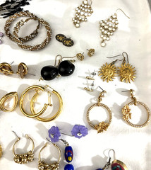 Vintage -Now Pierced Earrings Lot 120+ pairs. Various Colors, Some Unique!