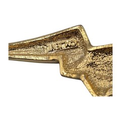 Vintage Brooch MJent Signed Abstract Design Regal Radiance Gold Tone SKU 2198