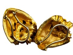 Vintage Signed BSK Clip-On Earrings, Marquise Rhinestones, 1950s-1960s