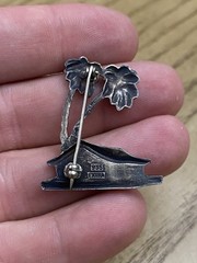 935 Silver Antique Extra Germany Marcasite Oxidized Tropical Brooch