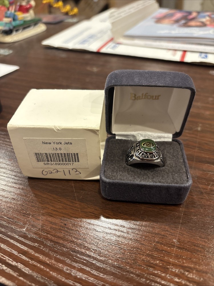 Balfour Vintage Official New York Jets NFL Football Team Ring Boxed – Size 13