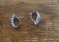 vintage sterling silver flower earrings