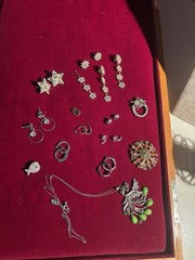 Rhinestones Crystals Bling Lot Of 95 Pieces A Few 925 Jewelry Some Signed 11