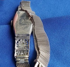 Original EARTH MINED DIAMOND ART Deco Ladies Watch Vintage Solid PLATINUM Case