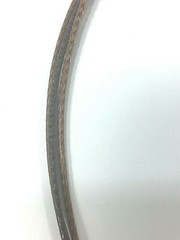Polished Rock Stone Leather Choker Necklace Triple Strand Brown Beige Neutrals
