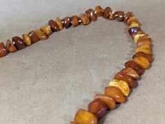Antique Butterscotch Amber Beaded Necklace 110 Grams